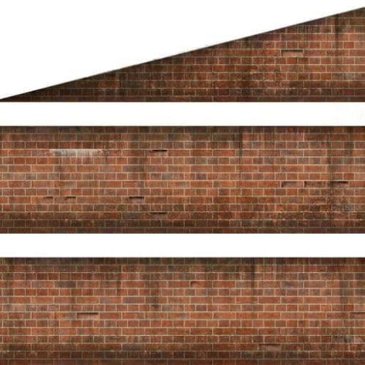 TX258 RED BRICK PLATFORM WALL FACING 5pcs BUILDING PAPER OO GAUGE SCALE MODEL SCENERY