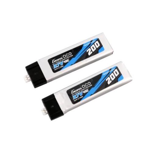 3.7V 200mah 45c TWIN PACK GENS ACE O-G1S0200-45PH