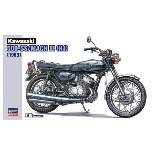 21510 KAWASAKI 500-SS MACH 3 H1 1969 1:12 HASEGAWA