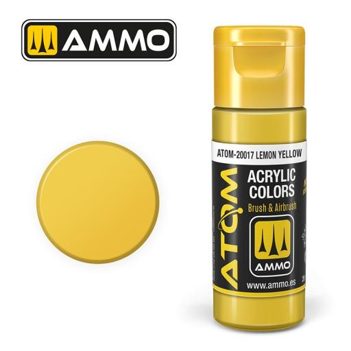 MIG ATOM 20017 LEMON YELLOW ACRYLIC PAINT 20ml