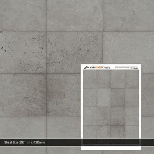 TX134 CONCRETE HARDSTANDING 5pcs BUILDING PAPER OO GAUGE SCALE MODEL SCENERY