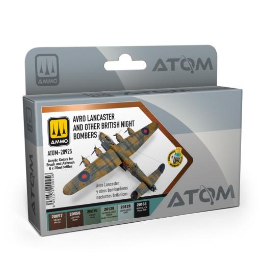 MIG ATOM 20925 AVRO LANCASTER BOMBER ACRYLIC PAINT SET