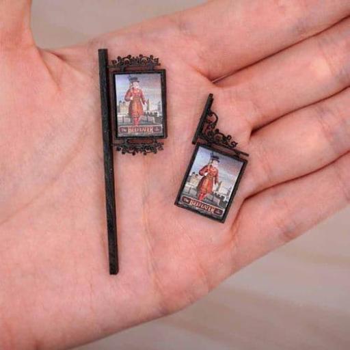 LX250 SMS PUB SIGNS 4pcs OO GAUGE SCALE MODEL SCENERY LASER CUT KIT