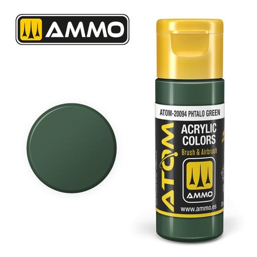 MIG ATOM 20094 PHTALO GREEN ACRYLIC PAINT 20ml