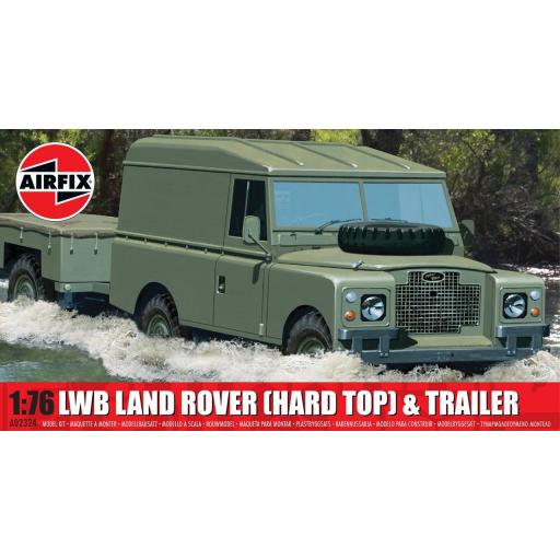 A02324 LWB LAND ROVER & TRAILER HARD TOP 1:76 AIRFIX