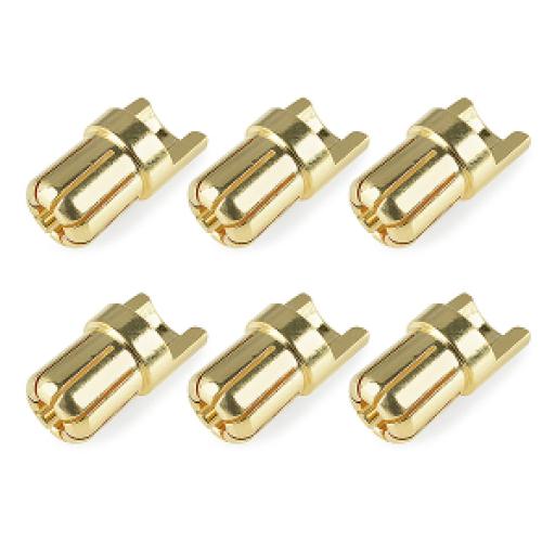 C50155 6.5mm GOLD CONNECTORS 6pcs MALE