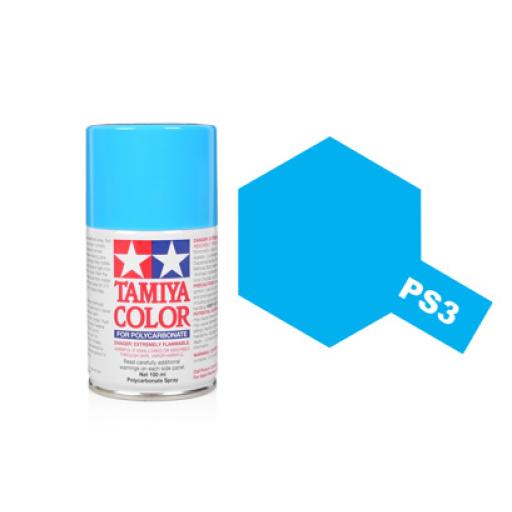 PS-3 LIGHT BLUE POLYCARBONATE SPRAY PAINT 100ml TAMIYA