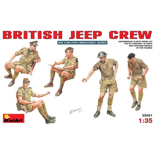 35051 WW2 BRITISH JEEP CREW 1:35 MINIART