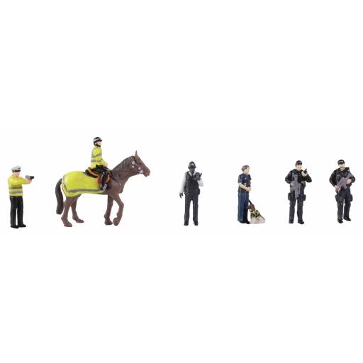 36-440 MODERN POLICE OO FIGURES SCENECRAFT
