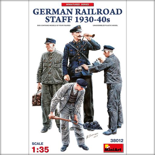 38012 GERMAN RAILROAD STAFF 1930'S - 40'S 1:35 MINIART